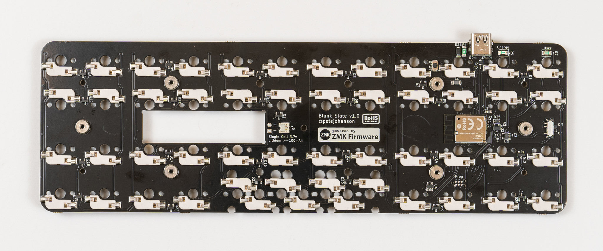 Wireless Keyboard Pcb Module Blank Slate - Ortholinear Wireless Keyboard PCB – Little Keyboards